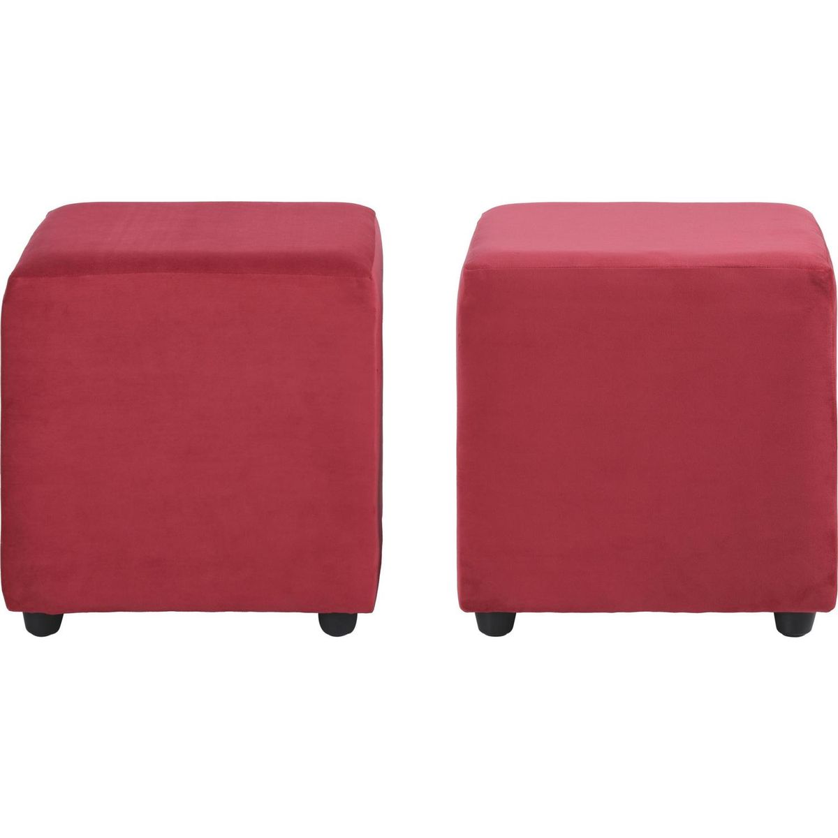 BODEVIR - Set 2 Poufs Cali Felpa