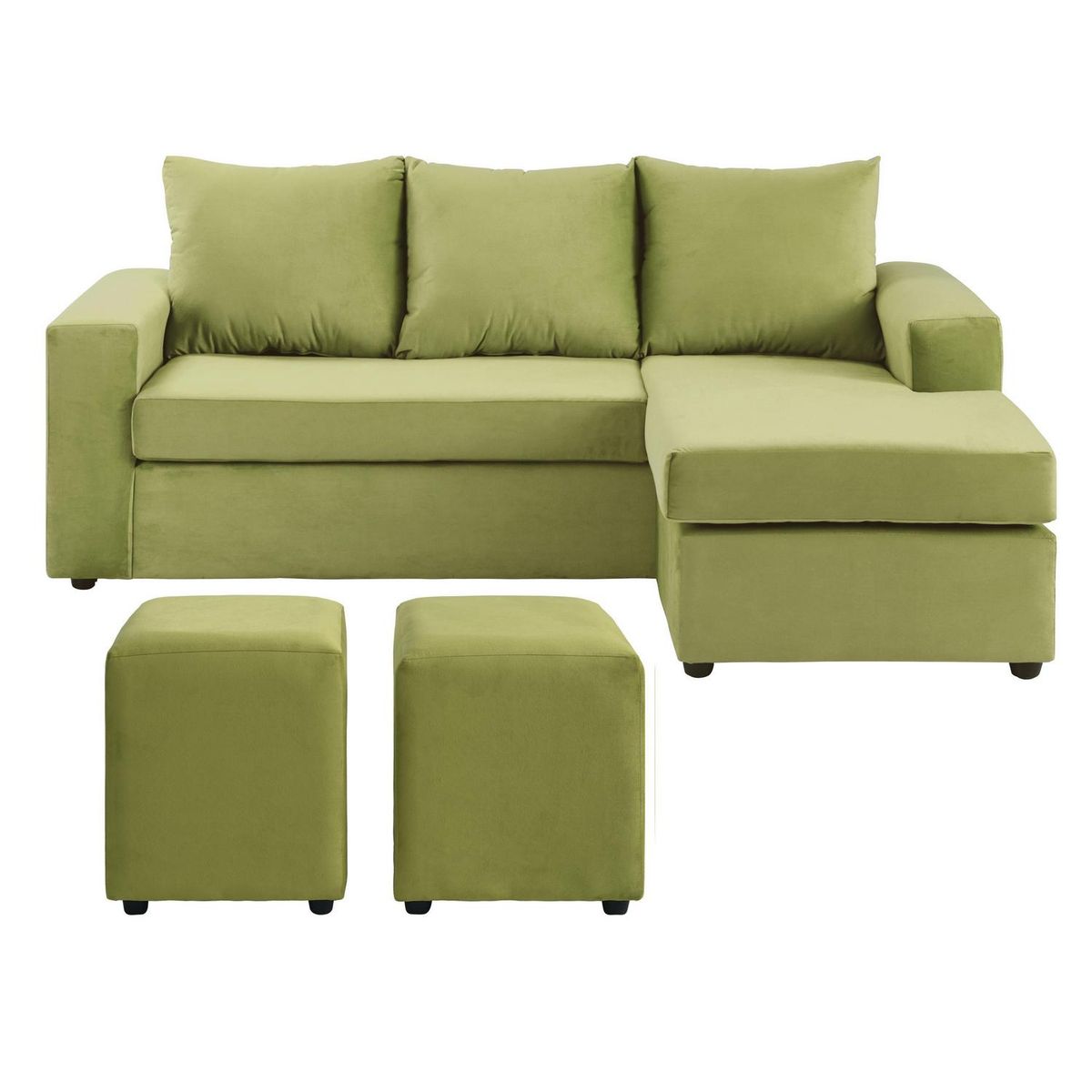 BODEVIR - Sofá Seccional 3 cuerpos BI-L 85x75x85 cm Pistacho