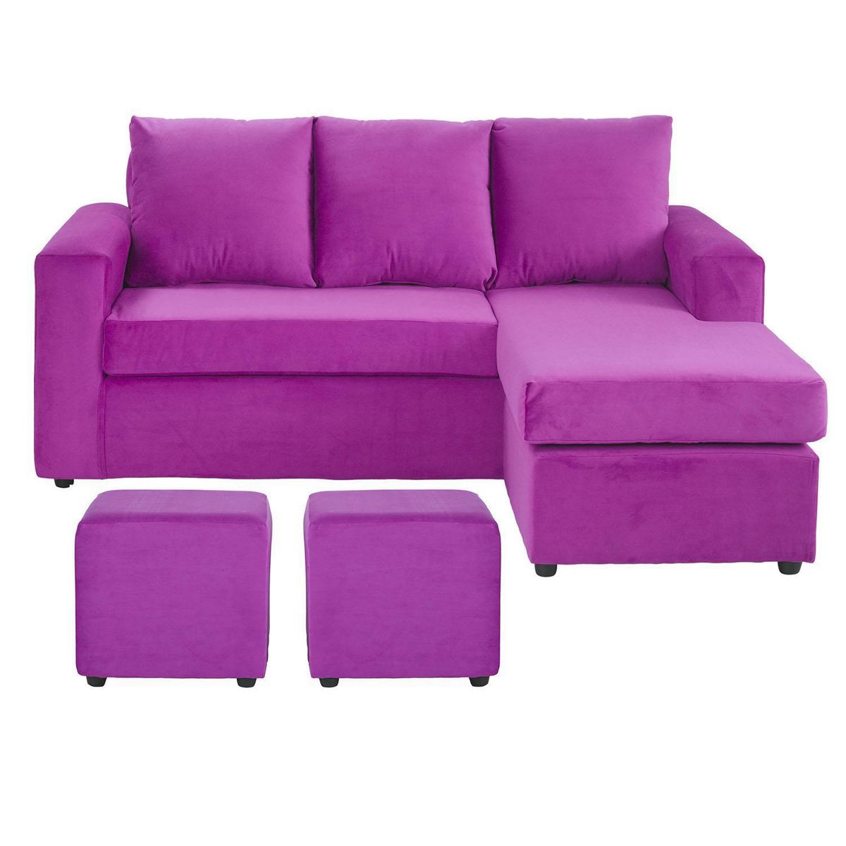 BODEVIR - Sofá Seccional 3 cuerpos BI-L 175x75x85 cm Nucsia