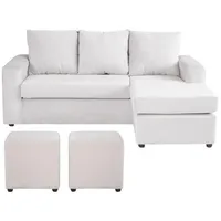 Sofá Seccional 3 cuerpos BI-L 175x75x85 cm Beige