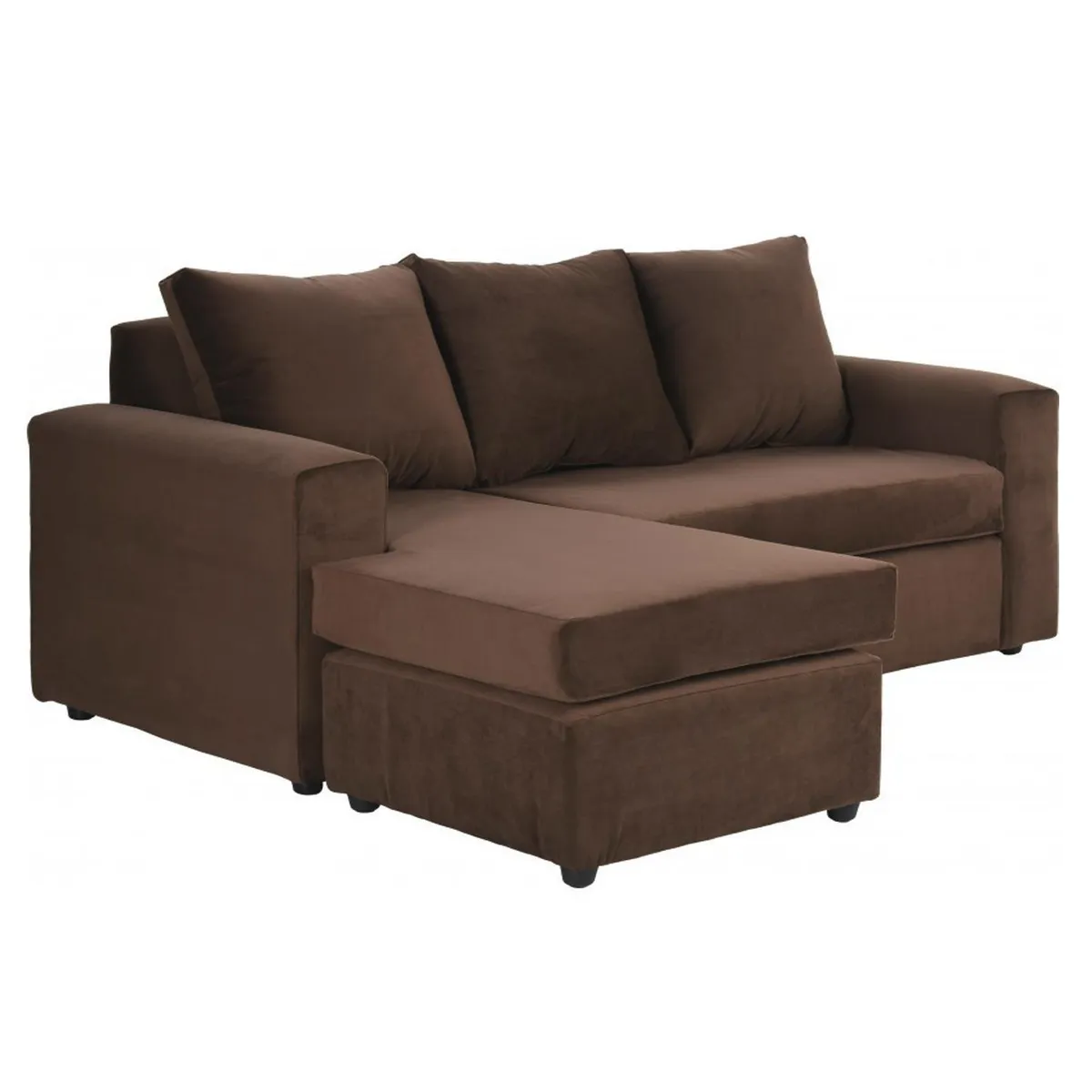 BODEVIR - Sofá Seccional 3 cuerpos BI-L 175x75x85 cm Chocolate