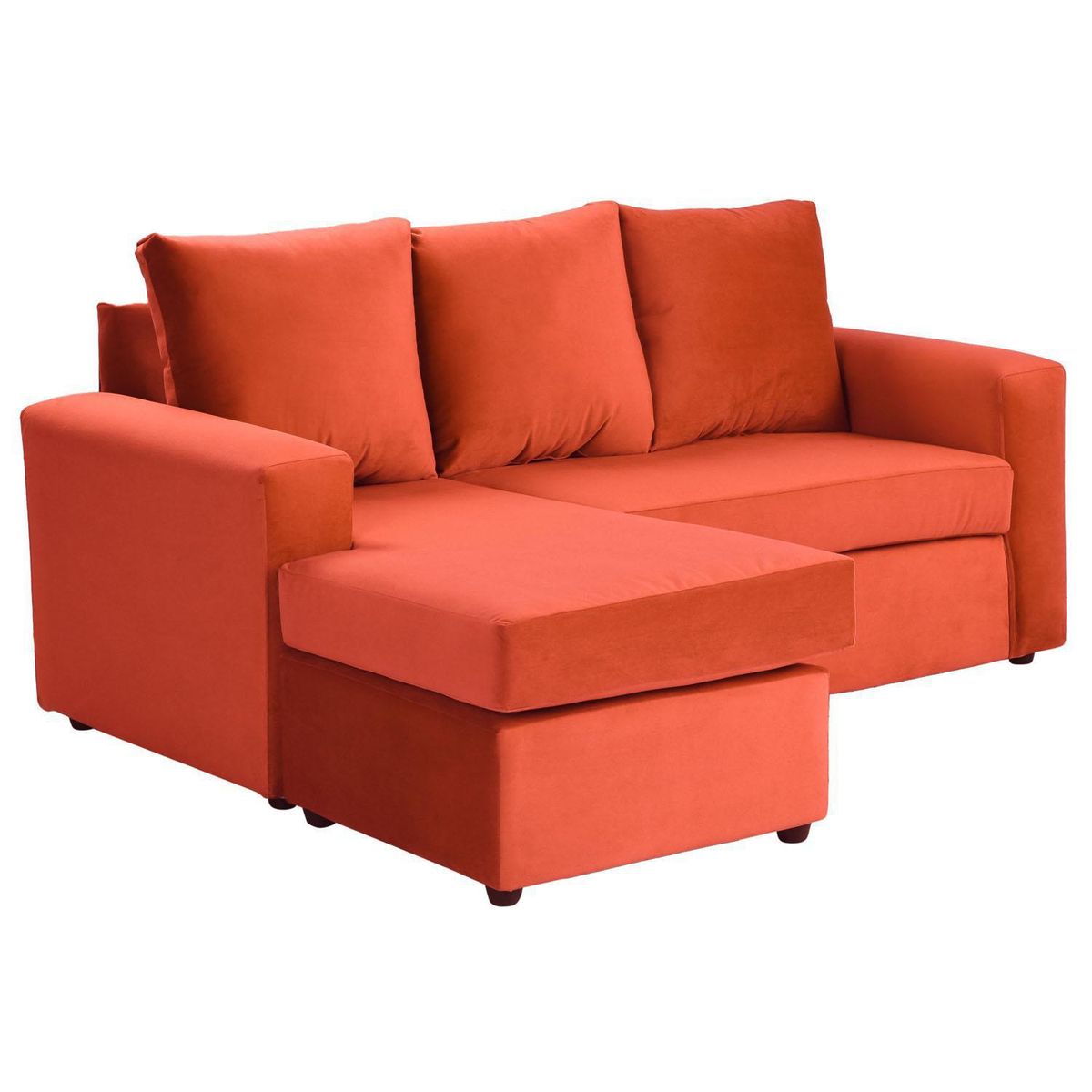 BODEVIR - Sofá Seccional 3 cuerpos BI-L 175x75x85 cm Naranjo