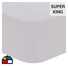 ROYAL SUPREME - Sábana inferior 300 hilos liso gris súper king
