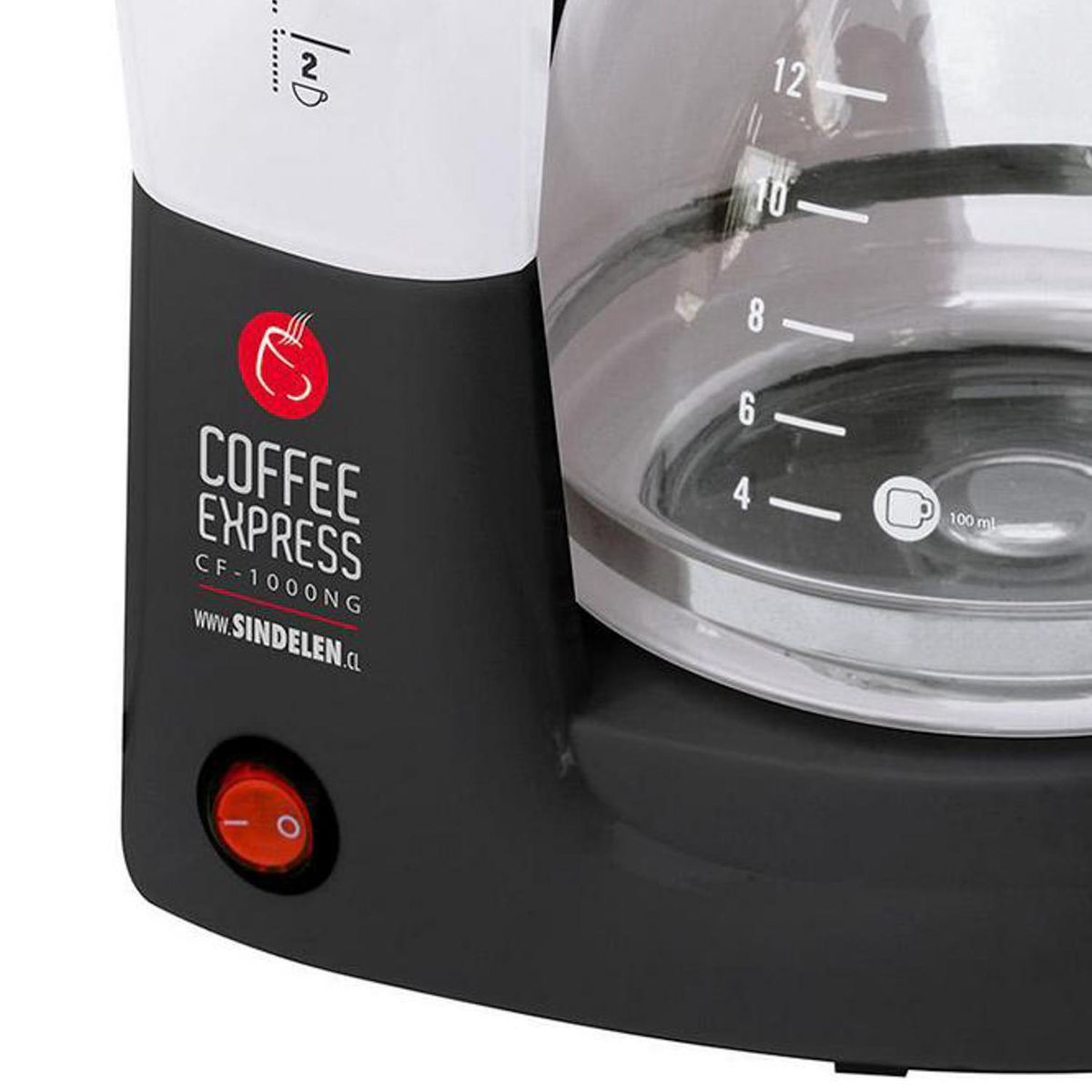 SINDELEN - Cafetera Eléctrica 1.25 l 850 W Negro