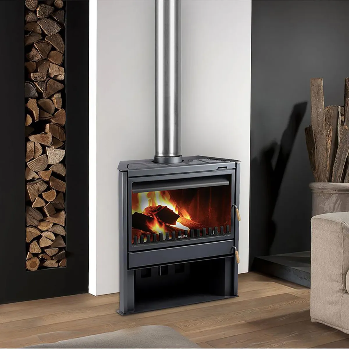 BOSCA - Estufa Leña Freestanding 850 Charcoal