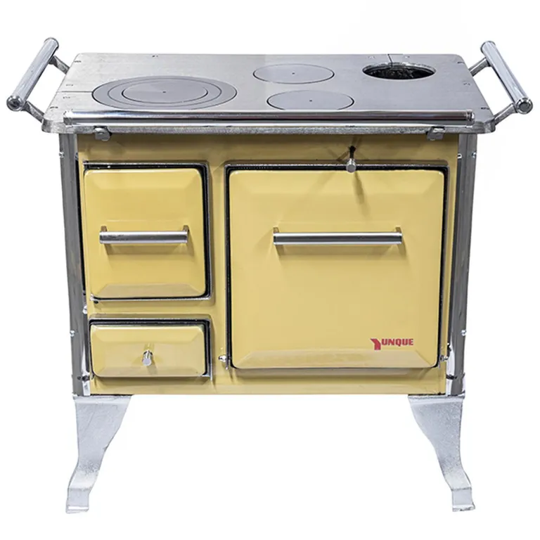 YUNQUE Cocina a Leña 70x46 cm 3 Platos Amarillo Tradicional