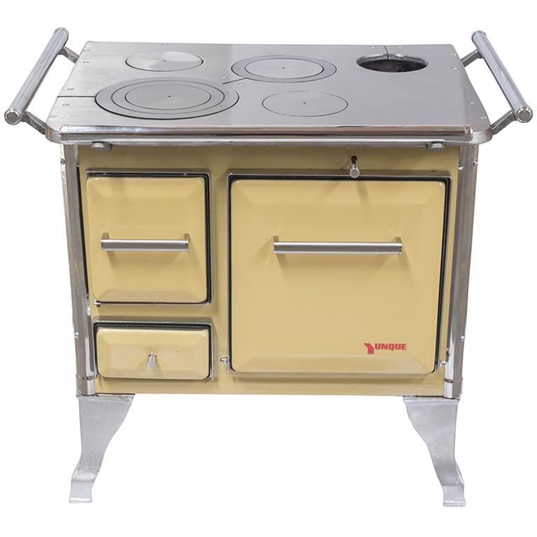 Cocina a Leña 72x56 cm 4 Platos Amarillo Tradicional