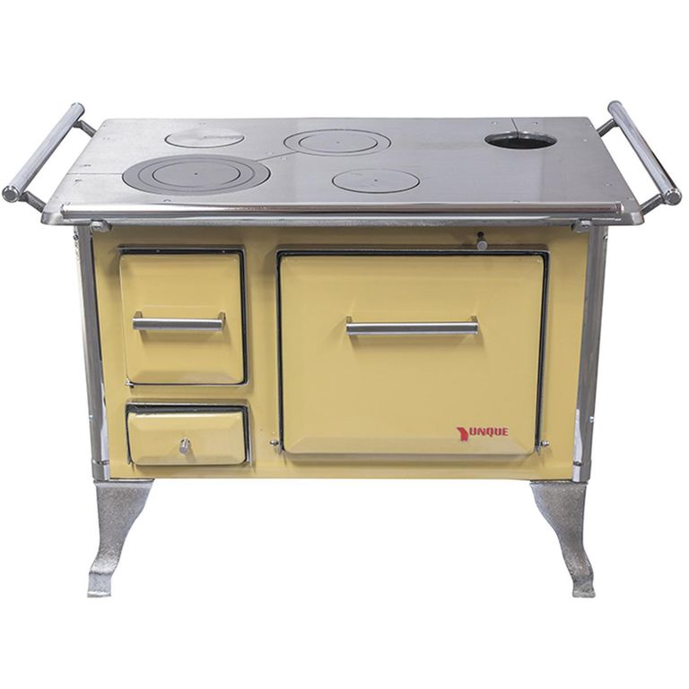 Cocina a Leña 90x60 cm 4 Platos Amarillo Tradicional