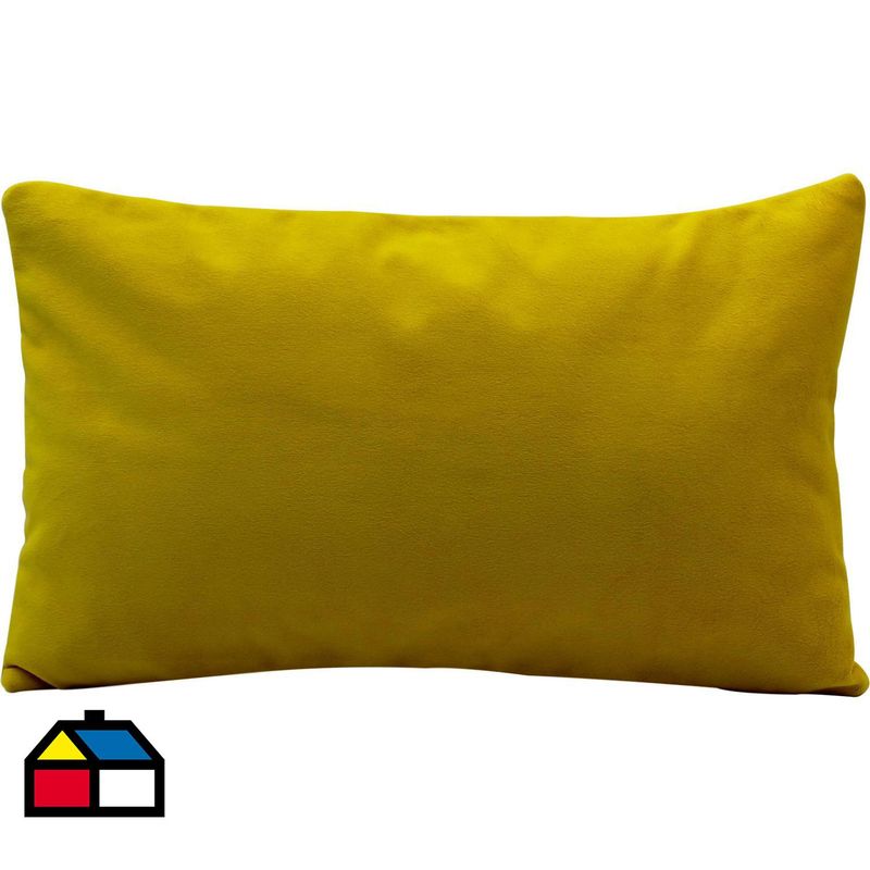 CONCEPT - Cojín felpa amarillo 30x50 cm