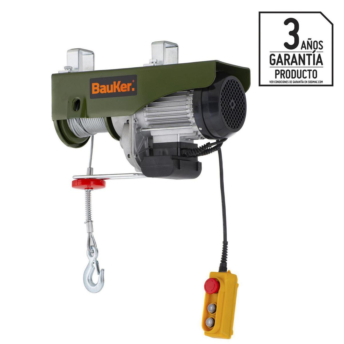 BAUKER - Tecle Eléctrica 12 m 1000 kg