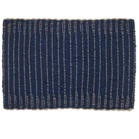 Individual tejido mimbre azul