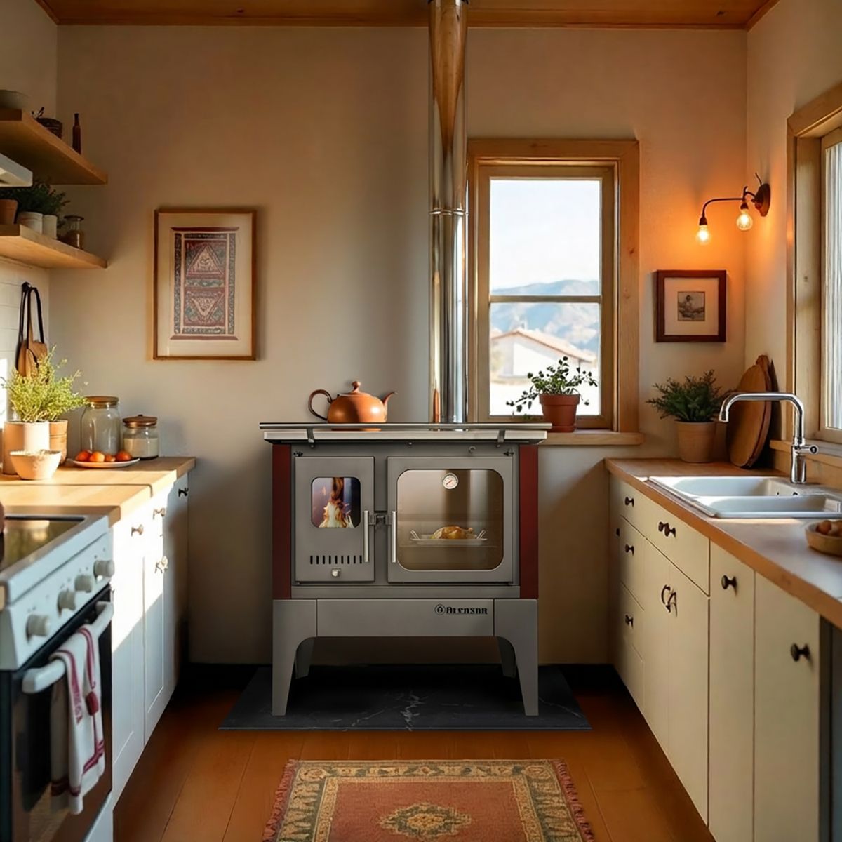 ALCAZAR - Cocina a Leña Europea S900 Burdeo