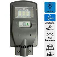 Foco solar alumbrado público 20W con sensor