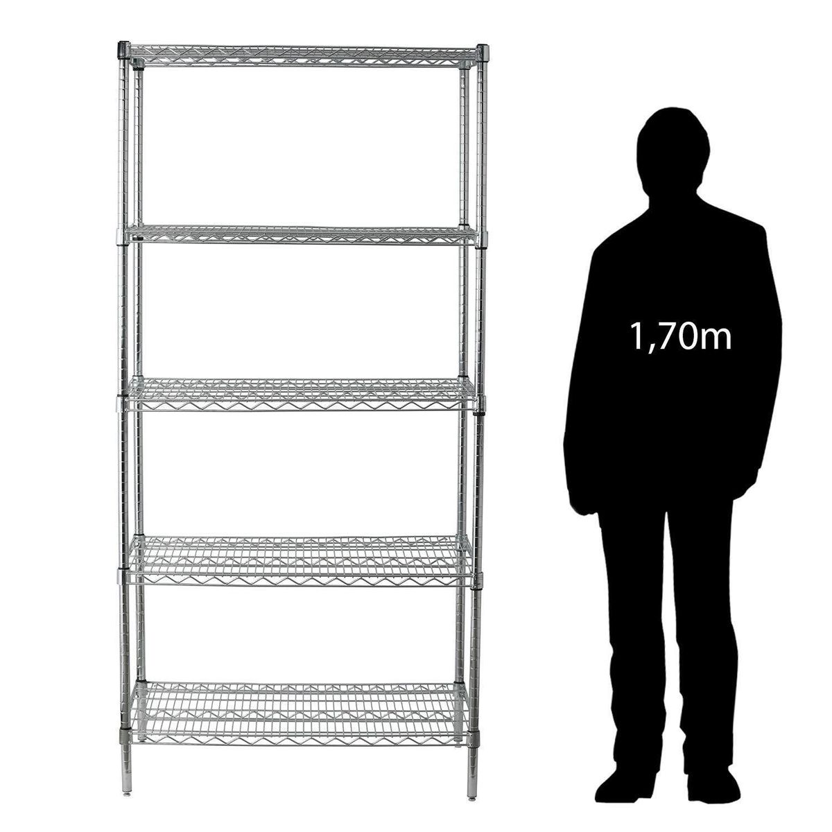 OLYMPIC - Estante  5 Nivel(es) 91x188x61 cm Cromado