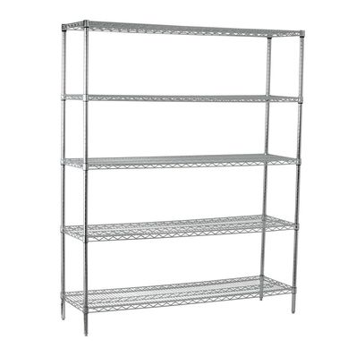 Estante 46x152x188 cm  acero cromado 5 repisas
