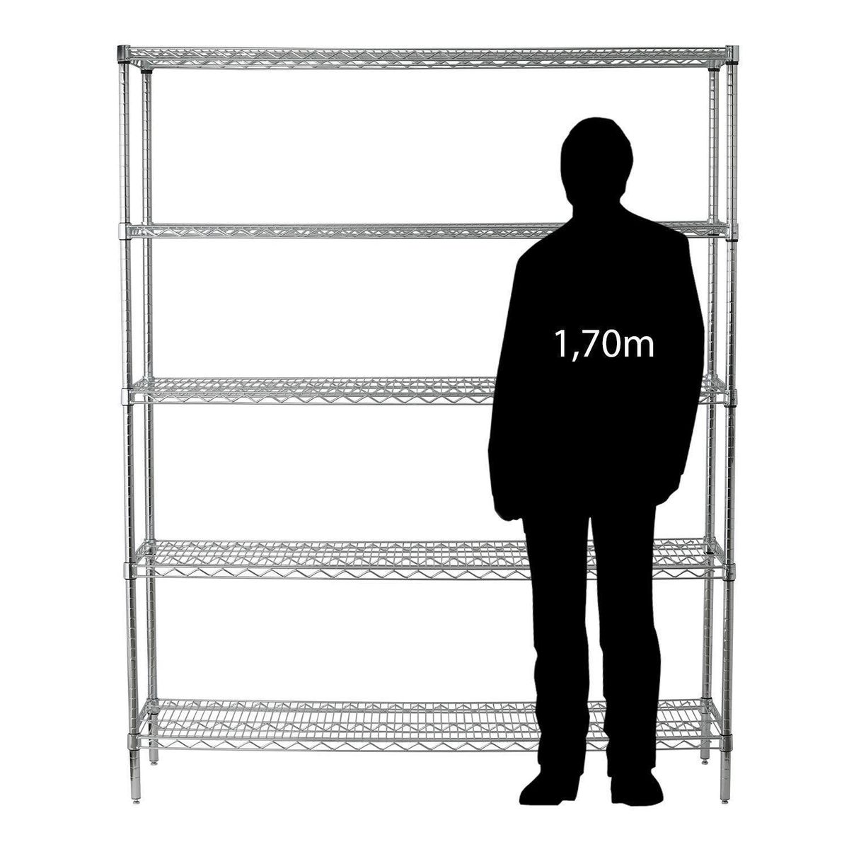OLYMPIC - Estante 5 Nivel(es) 152x188x46 cm Cromado