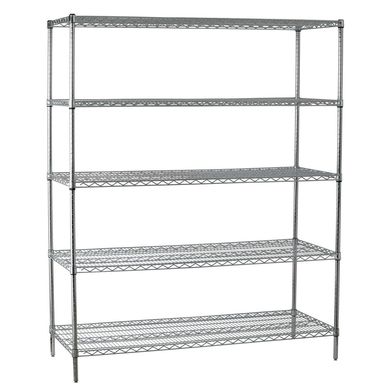 Estante xxl 61x152x188 cm acero cromado 5 repisas