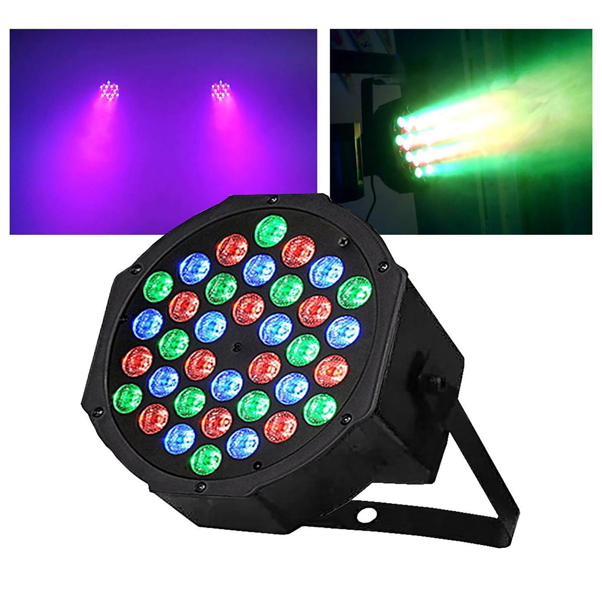 GENERICO - Pack 4 focos luces fiestas 18x18x6 cm 36 led