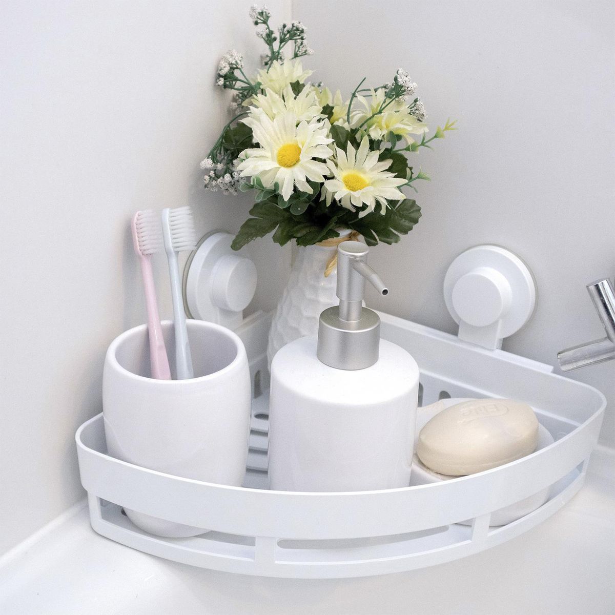 MAGLA - Esquinero para ducha 31x22x6 cm PVC