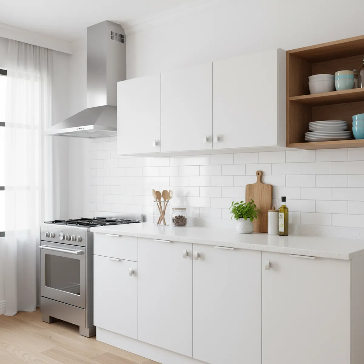 TECNOMOBILI - Repisa armario con puertas para pared blanco 45 x 63 x 31cm