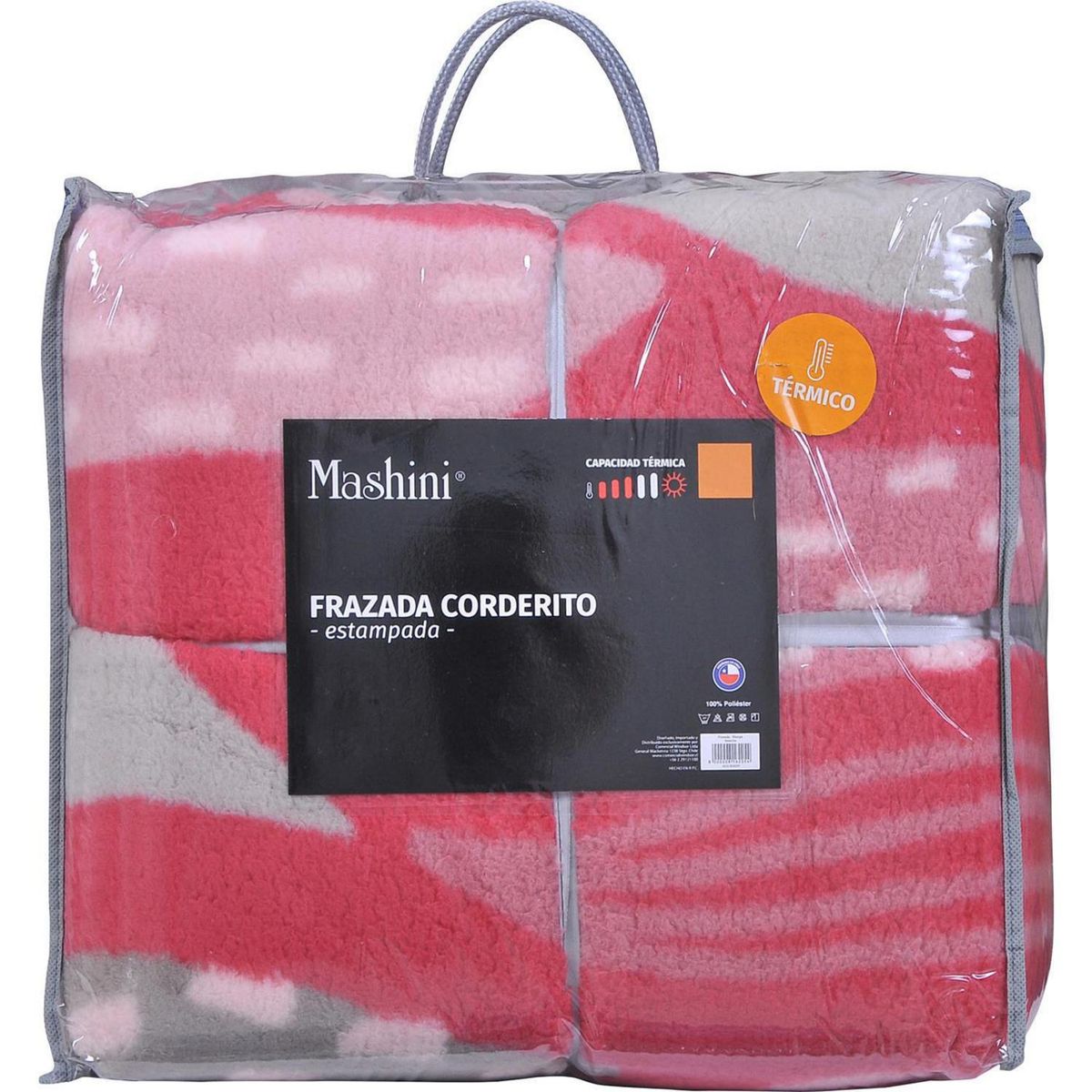 MASHINI - Frazada Sherpa Semilla 2 plazas Multicolor
