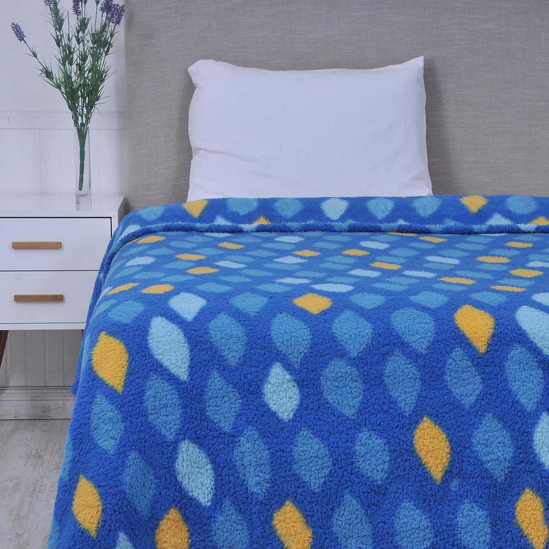 MASHINI - Frazada Sherpa Romboide 1.5 plazas Multicolor