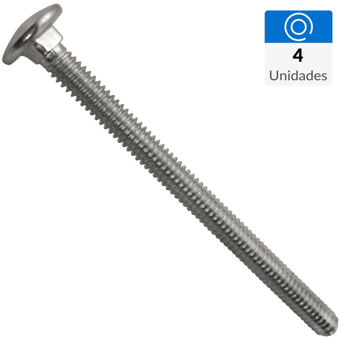 FIXSER - Perno coche 1/4" x 3" 4 unidades