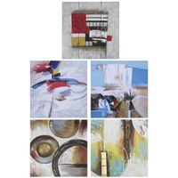 Óleos 70x70 cm diseño colores surtidos