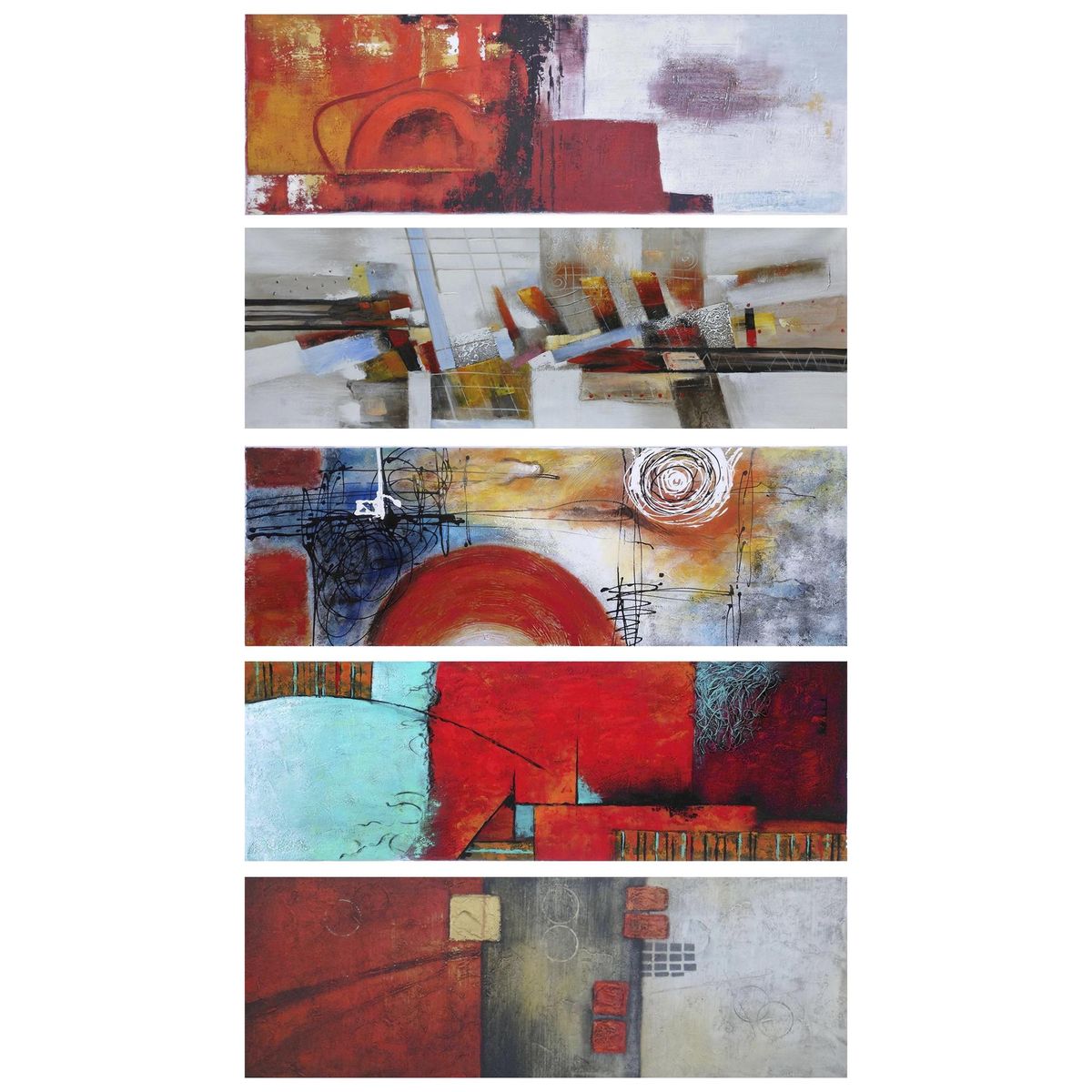 RONDA - Óleos 40x120 cm diseño colores surtidos