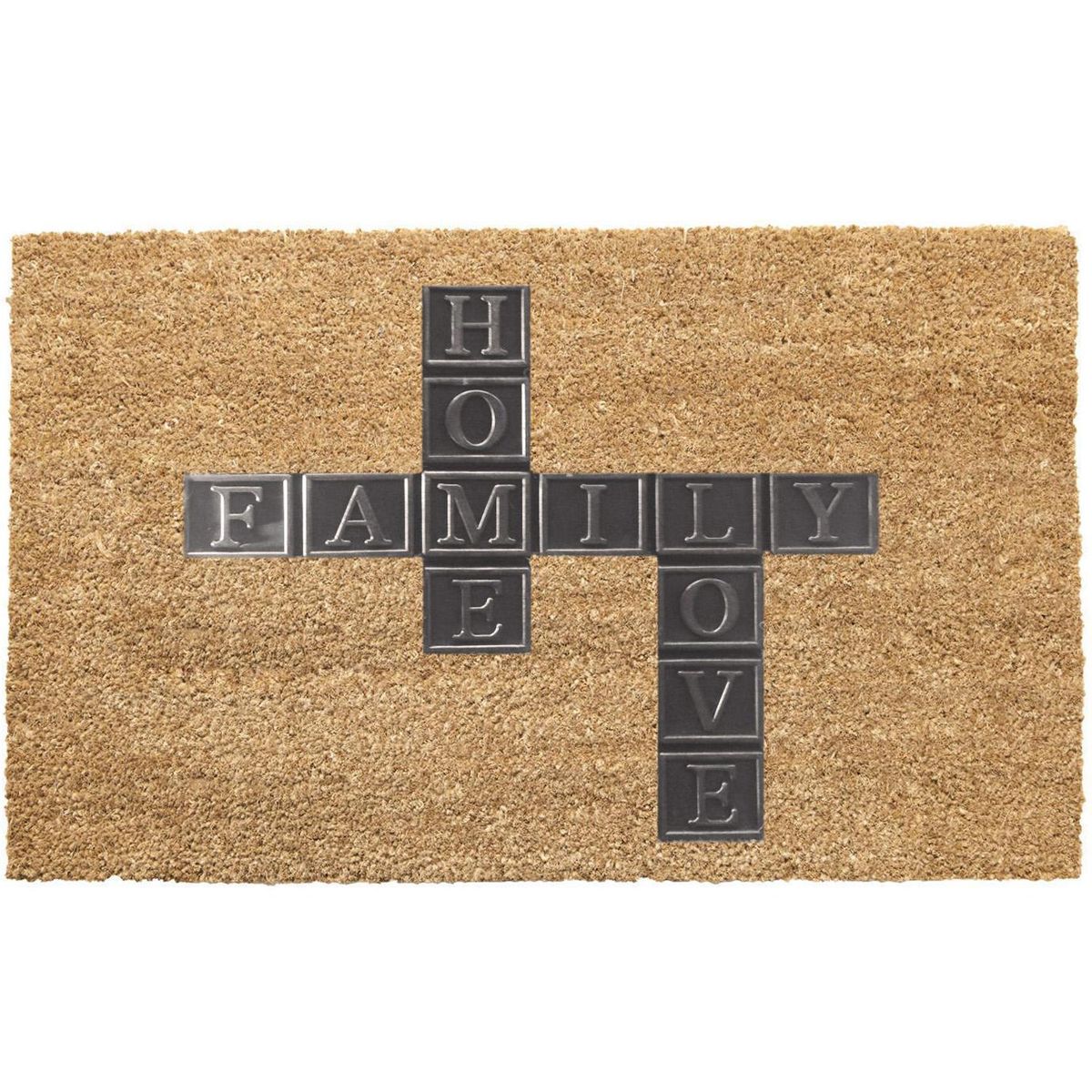 DIB - Limpiapiés Coco 45x75 cm Polipropileno Natural/negro