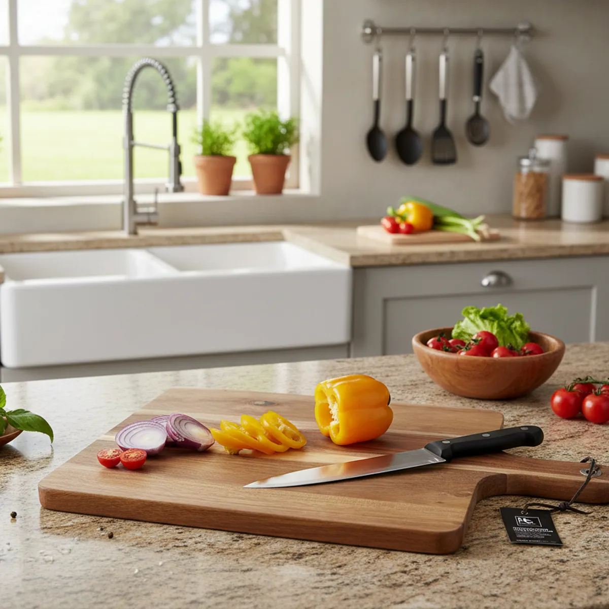 JUST HOME COLLECTION - Tabla para cortar madera 48x34 cm.