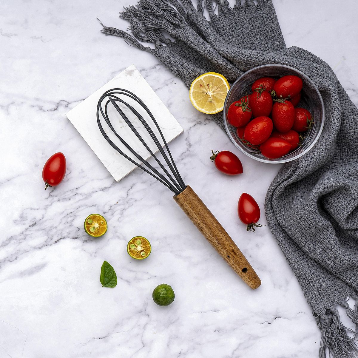 JUST HOME COLLECTION - Batidor Manual Just Home Collection Mango De Gris 29.3 Cm