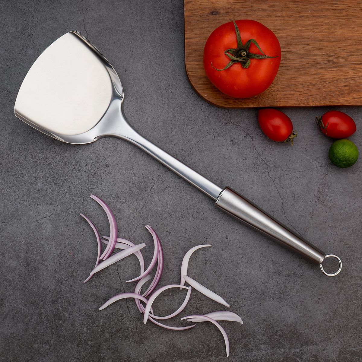 JUST HOME COLLECTION - Espátula de Inoxidable Just Home Collection 33.5 cm Plateada