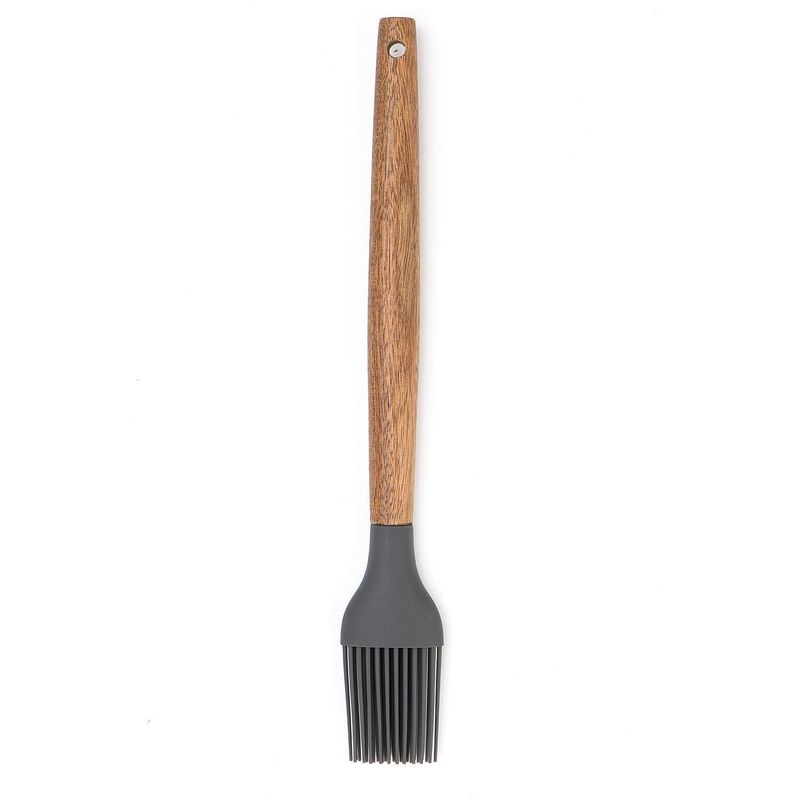 JUST HOME COLLECTION - Brocha silicona gris mango madera