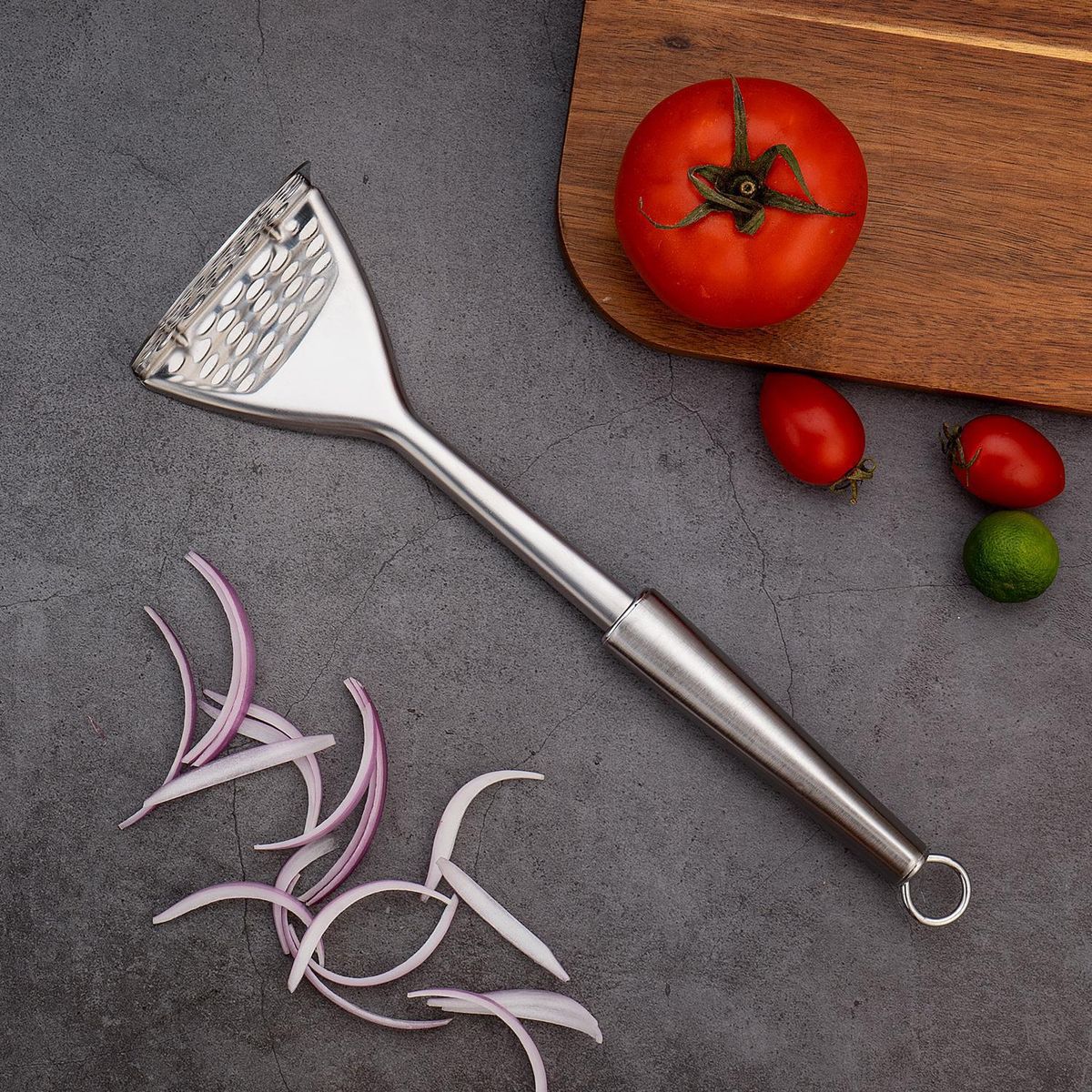 JUST HOME COLLECTION - Prensa Papas Inoxidable Just Home Collection 28.5 cm Plateada