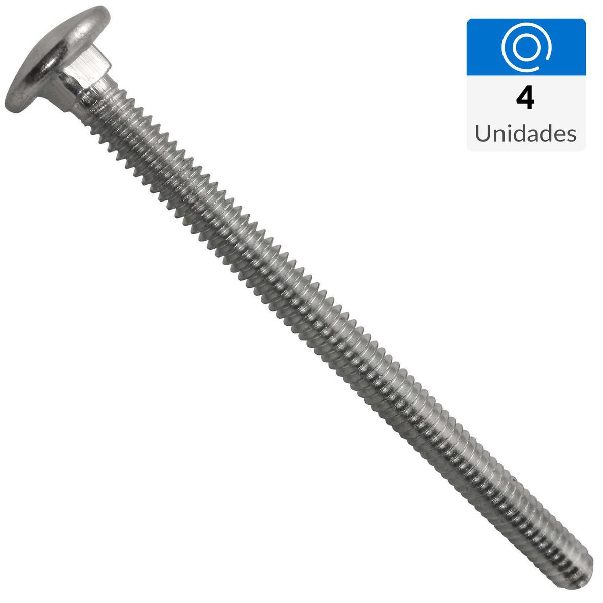FIXSER - Perno coche 1/4" x 3 1/2" 4 unidades