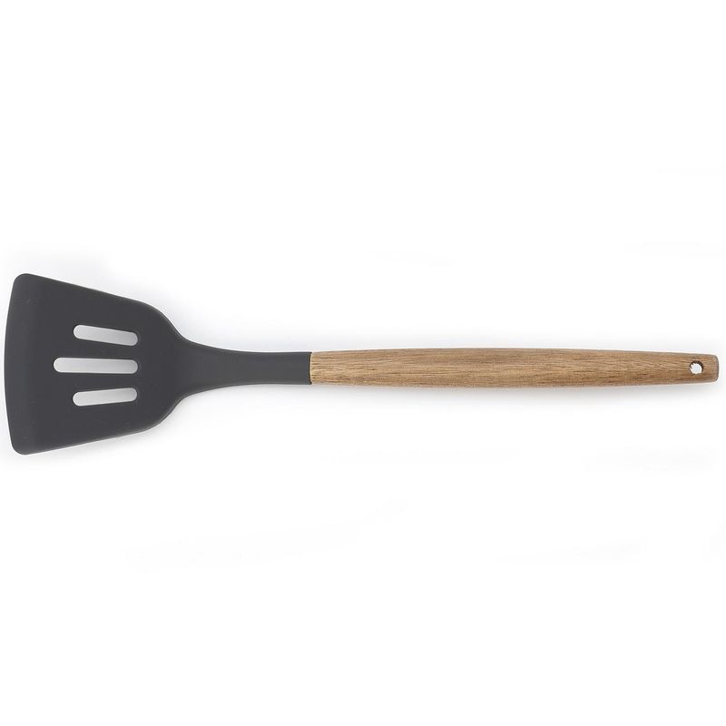 JUST HOME COLLECTION - Espatula ranurada gris mango madera