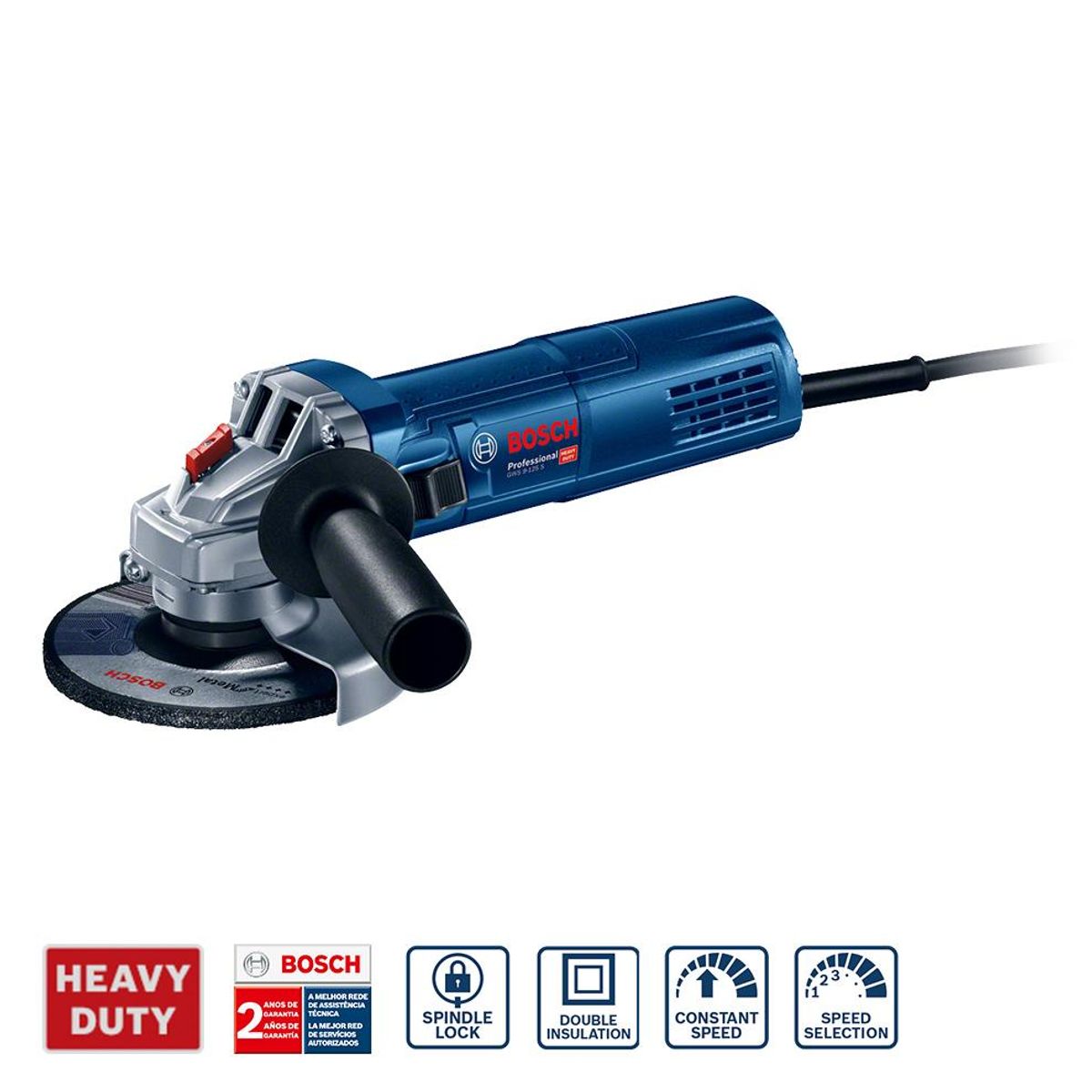BOSCH - Esmeril angular eléctrico 4,5" 900W