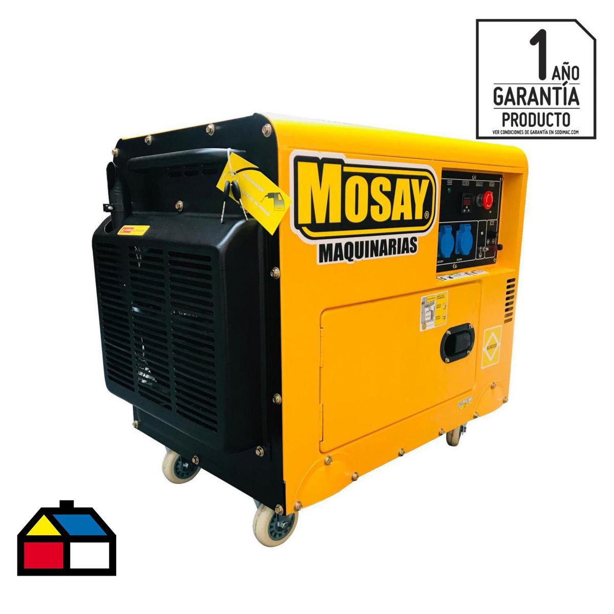MOSAY - Generador Eléctrico a Diésel Partida Eléctrica 5000 W 25 l