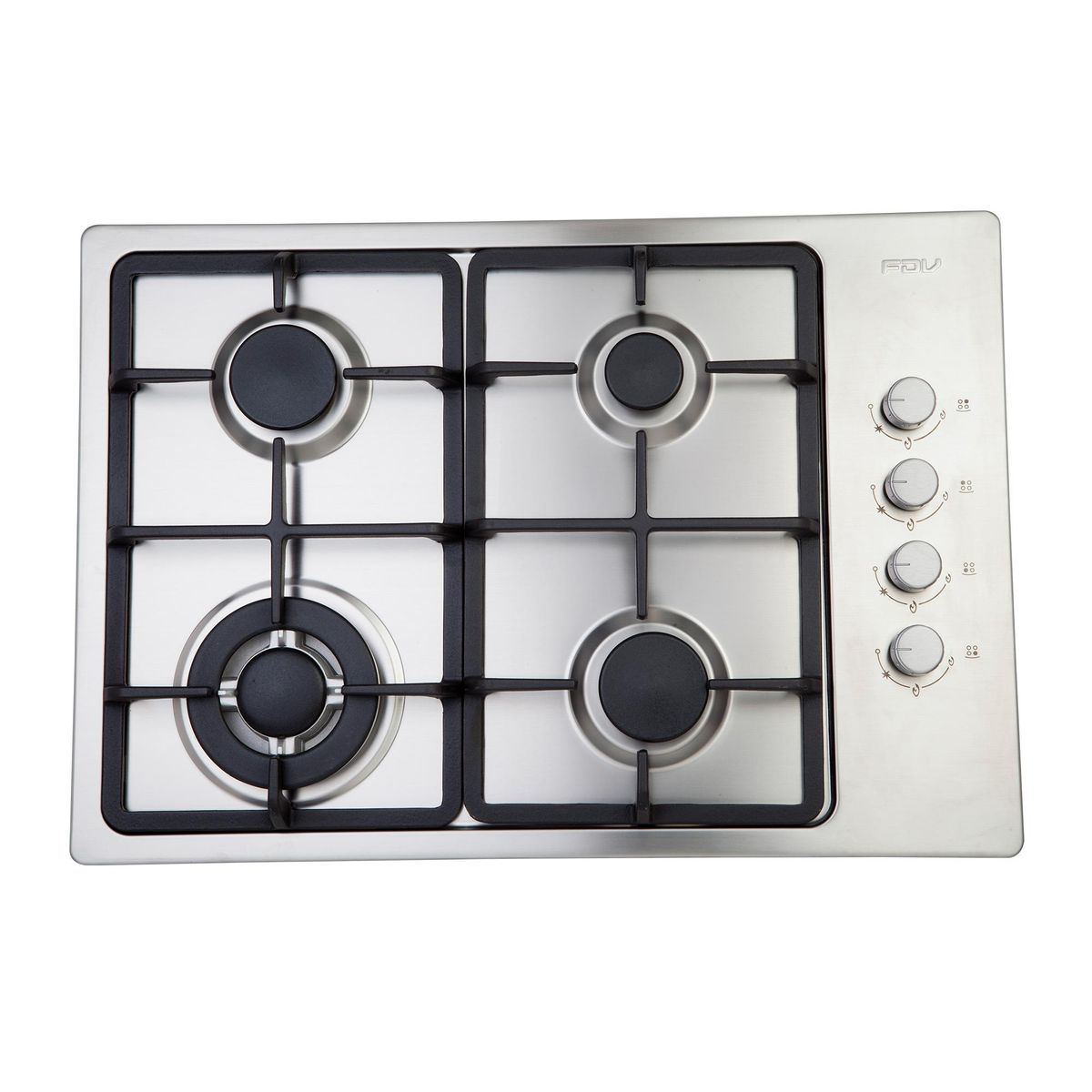 FDV - Encimera Gas Licuado 4 Platos Acero FDV Design 4T GLTX 65 BUT