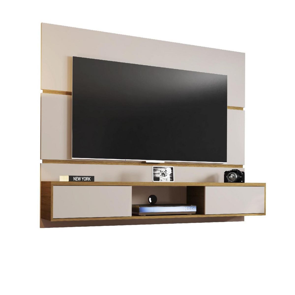 HOGA - Rack tv 65" blanco invierno 136x160x35 cm