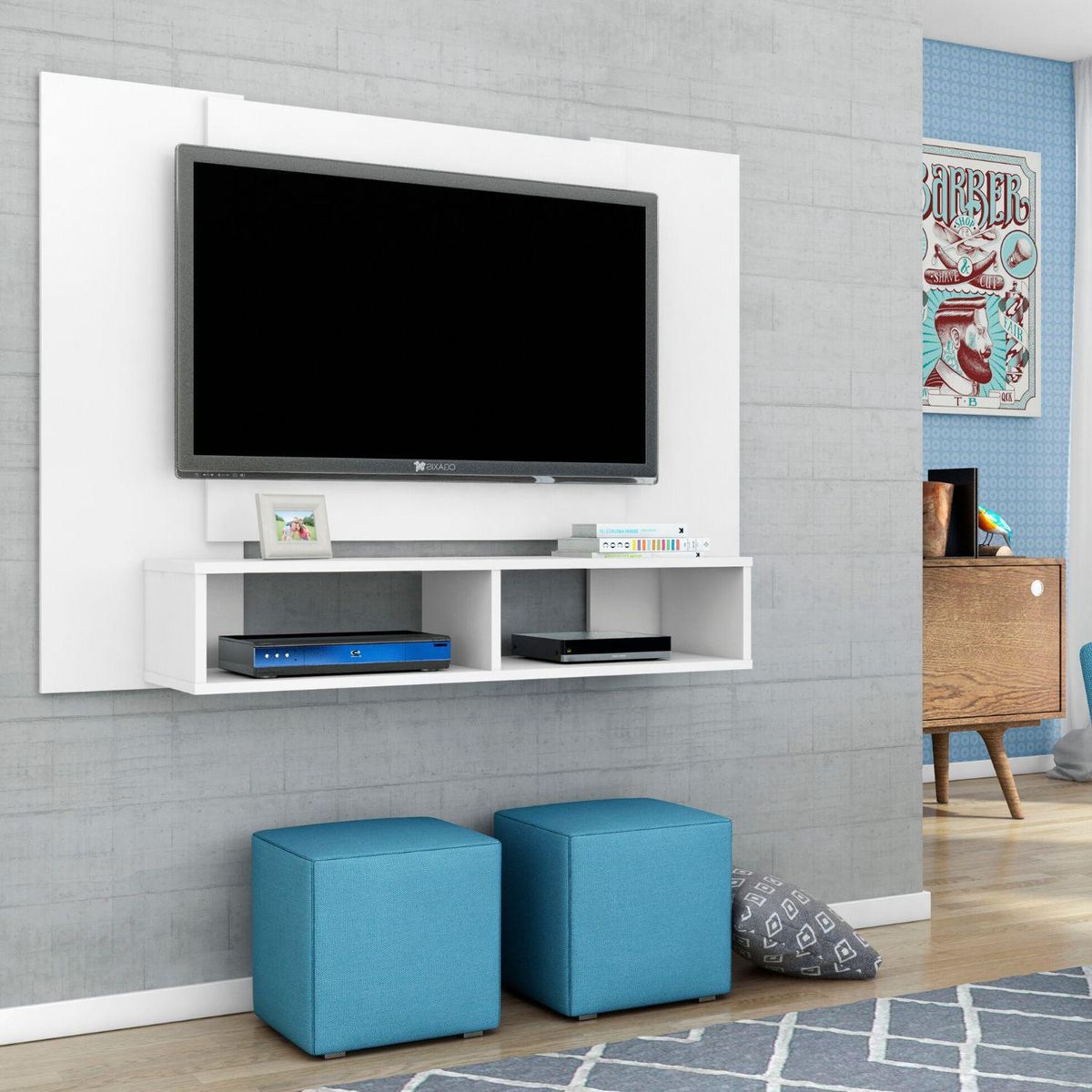 HOGA - Rack tv 47" blanco 90x120x28 cm