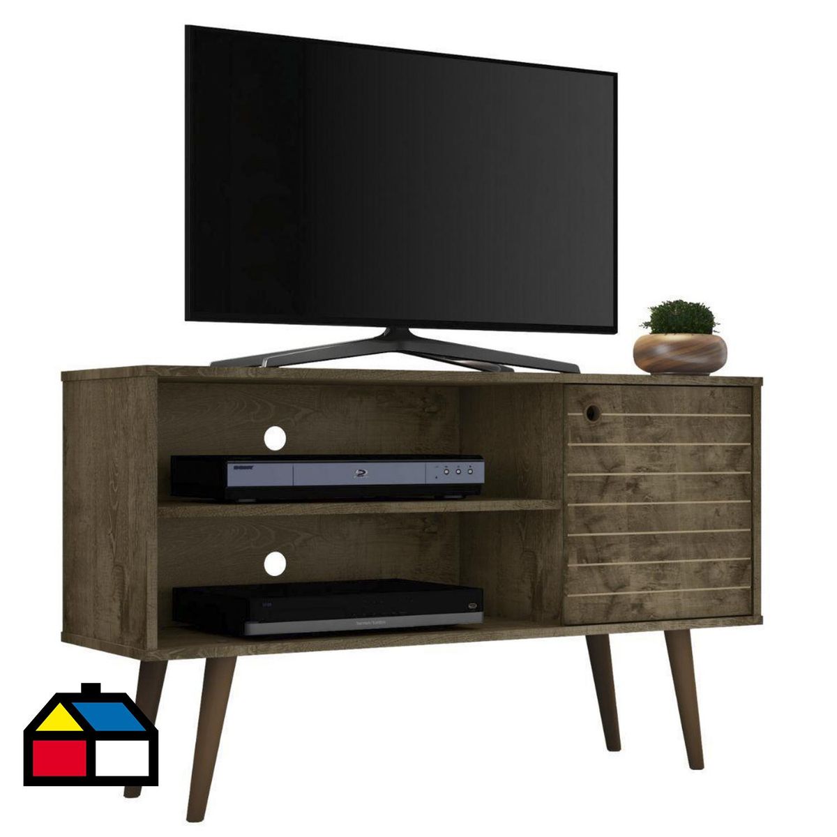 HOGA - Rack tv 42" jade rústico 66x108x36 cm