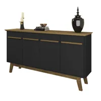 Buffet bar opala negro 84x160x38 cm.