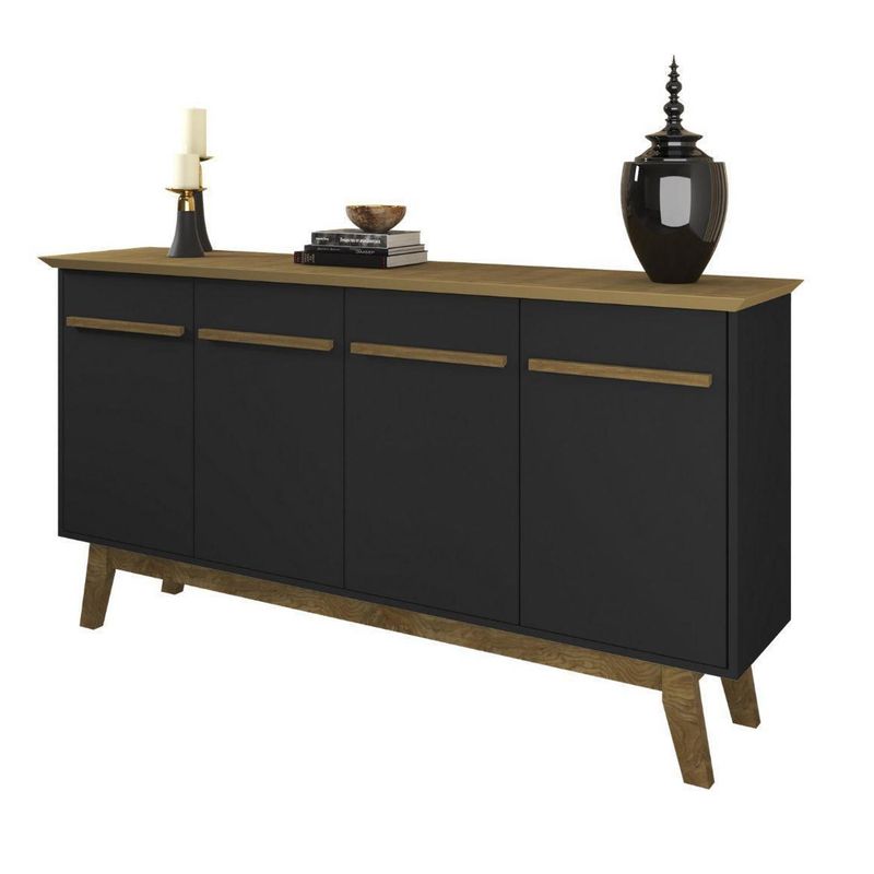 HOGA - Buffet bar opala negro 84x160x38 cm.
