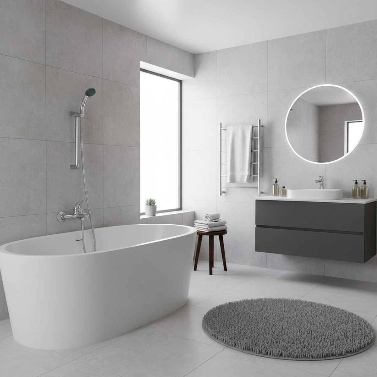 DUSCHY - Monomando Tina Ducha Theo Gris