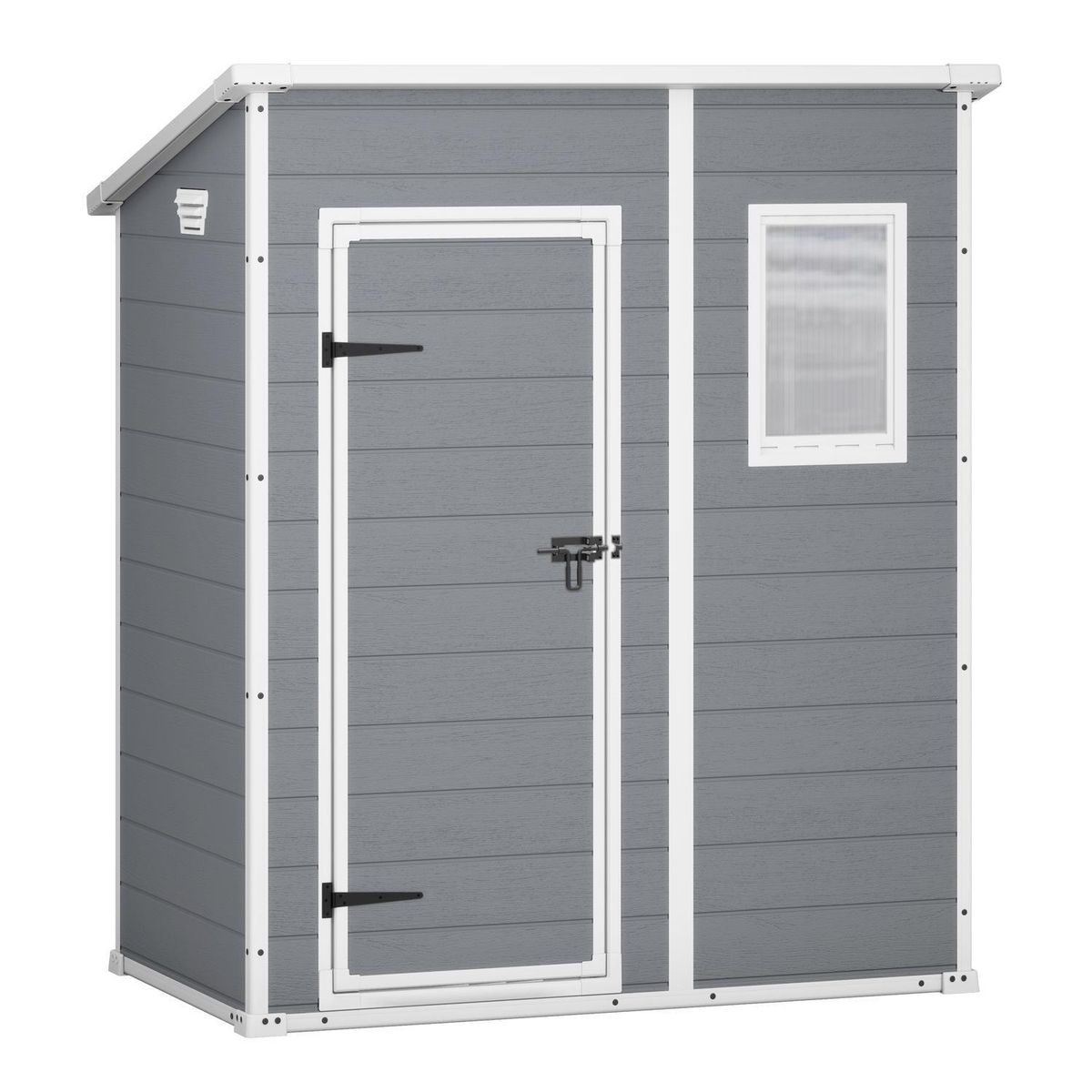 KETER - Bodega de Jardín MANOR PENT 6X4 Gris 200x111x183 cm
