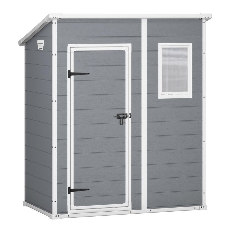 KETER - Bodega de Jardín MANOR PENT 6X4 Gris 200x111x183 cm