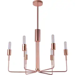 DISEÑO 3 - Lámpara de colgar araña 6 luces cobre E27