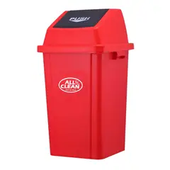 ALL CLEAN - Basurero 60 Litros PVC Rojo